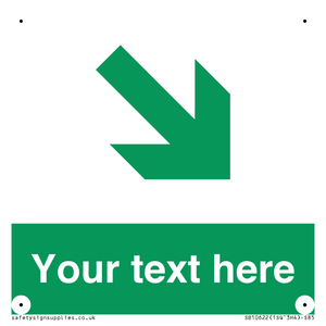 Custom Safe condition: Green Down right arrow